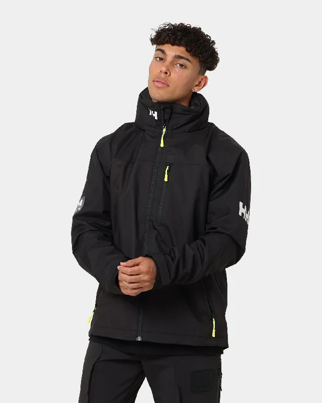 Helly Hansen Crew Hooded Jacket Black Elasticated Jacket Padded Jacket Insulated Jacket Elasticated Jacket Padded Jacket Insulated Jacket