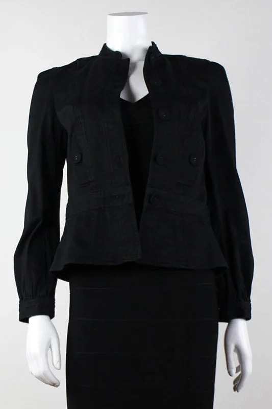 Marc Jacobs Structured Button Up Blazer With Front Side Pockets Rear Button Closure And Pleating At Center Back Size 4 Women's Elegant Suit