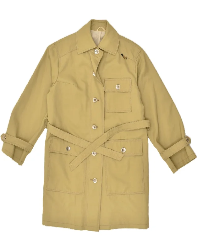 VINTAGE Womens Trench Coat UK 14 Medium Beige Turtleneck Jacket Crew Neck Jacket V-Neck Jacket VINTAGE Womens Trench Coat UK 14 Medium Beige Turtleneck Jacket Crew Neck Jacket V-Neck Jacket