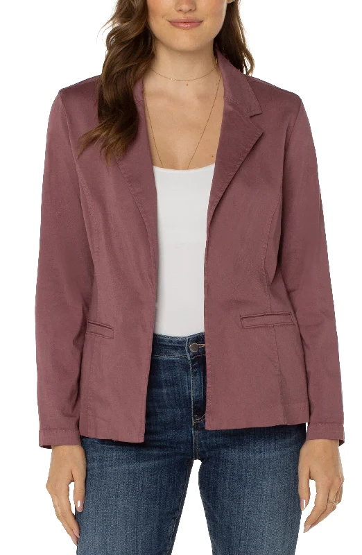 Liverpool Fitted Blazer (Victorian Mauve) Women's Handmade Blazer