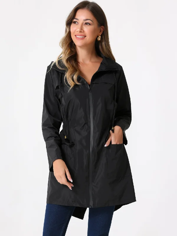 Waterproof Lightweight Hooded Windbreaker Raincoat Jacket Bomber Jacket Anorak Windbreaker Bomber Jacket Anorak Windbreaker