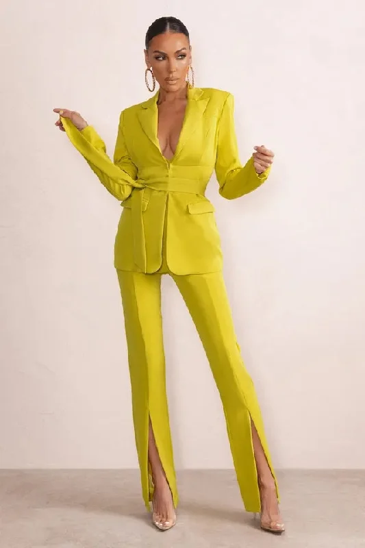Mother of the Bride Pants Suits Candy Color Ladies Women Evening Party Blazer Wear Slim Flared Trousers 2 Pieces Women's Patchwork Suit