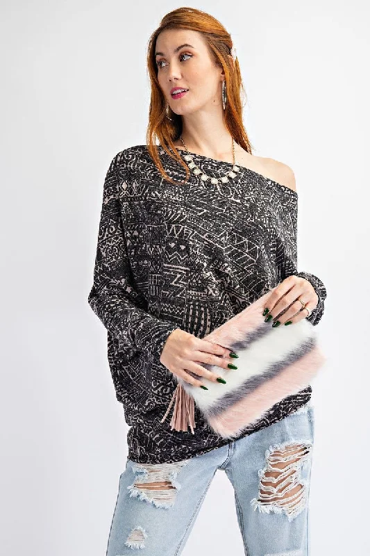 Printed Knit Top Organic Knit Top