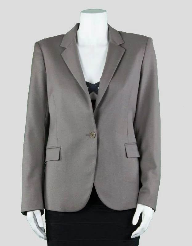 Theory One Button Collared Blazer With Front Pockets - 10 US Women's Premium Blazer