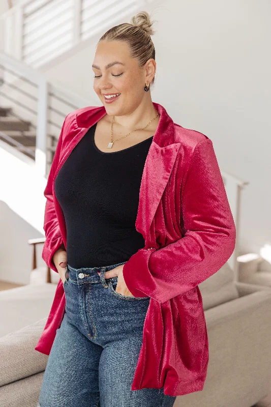 Hazel Blues® |  Verity Velvet Blazer Women's Elegant Suit