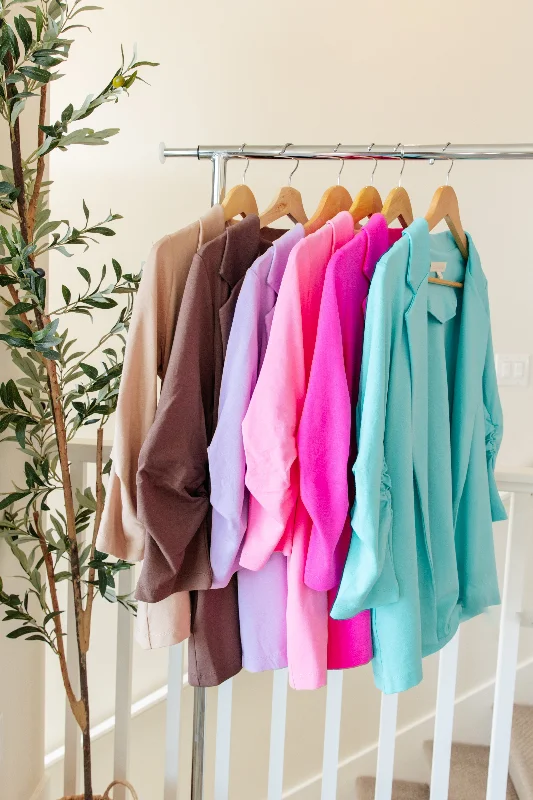 Hazel Blues® |  Magic 3/4 Blazer in Nine Colors Women's Vintage Suit