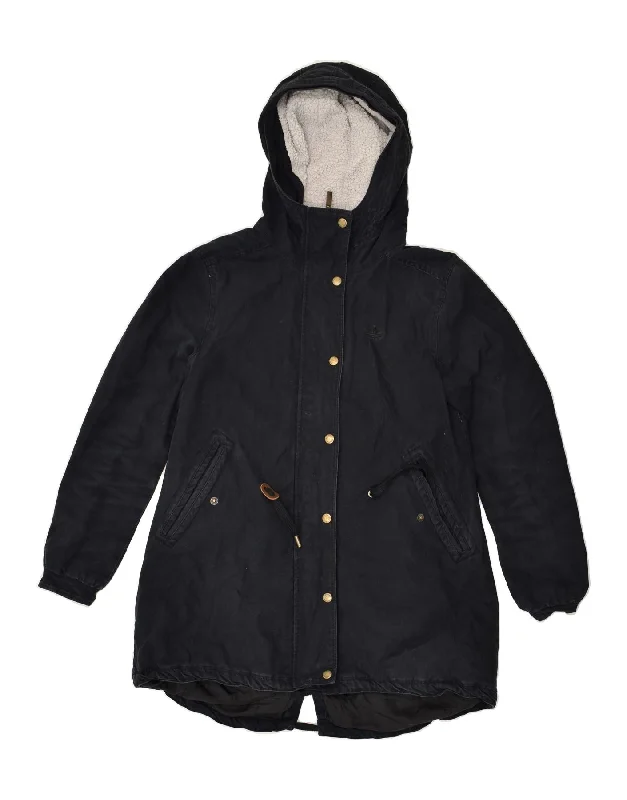 ADIDAS Womens Hooded Windbreaker Coat UK 10 Small Navy Blue Tweed Herringbone Houndstooth ADIDAS Womens Hooded Windbreaker Coat UK 10 Small Navy Blue Tweed Herringbone Houndstooth