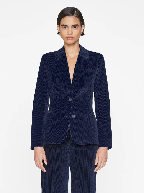 The Corduroy Femme Blazer -- Navy Women's Unique Blazer