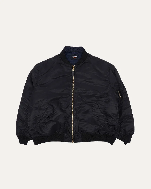 Oversized Reworked Bomber Jacket Zip Front Button Front Snap Front Zip Front Button Front Snap Front