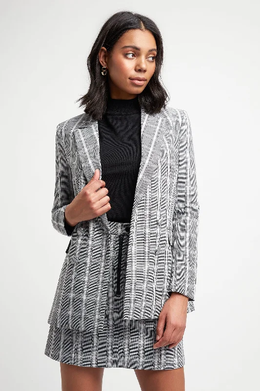 Boston Check Blazer Women's Luxurious Jacket