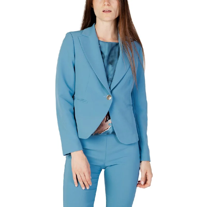 Rinascimento Turquoise Polyester Suits & Blazer Women's Elegant Suit