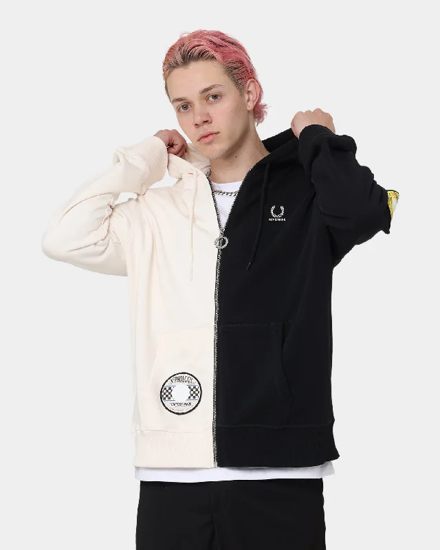 Fred Perry X Raf Simons Patched Jacket Black Tiered Jacket Buttoned Jacket Zippered Jacket Tiered Jacket Buttoned Jacket Zippered Jacket