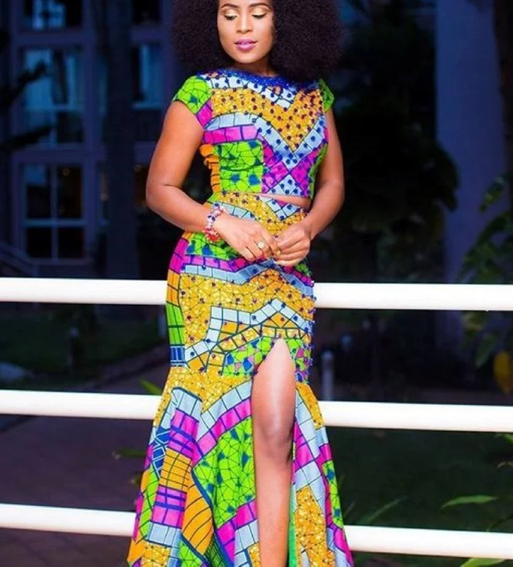 African Women's Clothing| Ankara Women Clothing| Prom Gown| Wedding Guest Clothing| African Party Dress| Dashiki Wear| Black Stars Handmade Tunics Office stylish