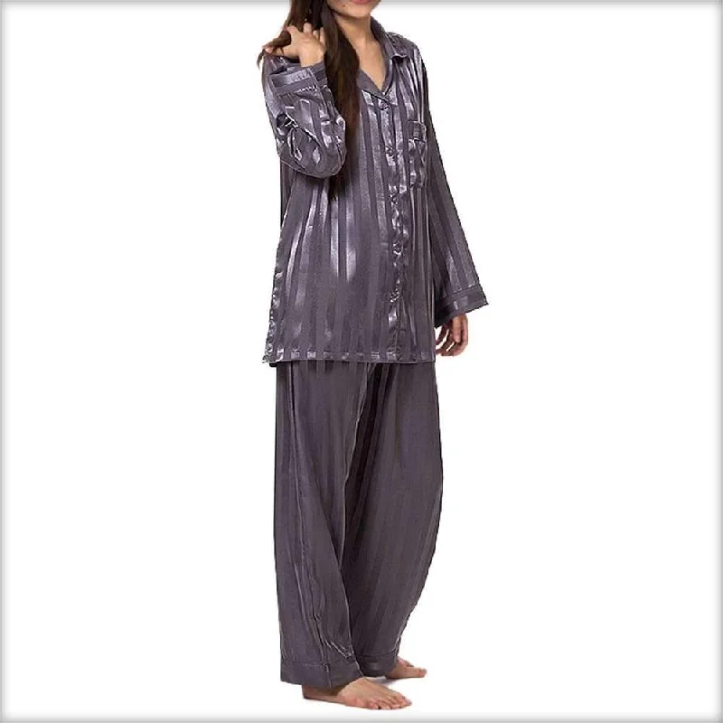 Polyester Satin Grey Night Dress Tunics Fall fleece