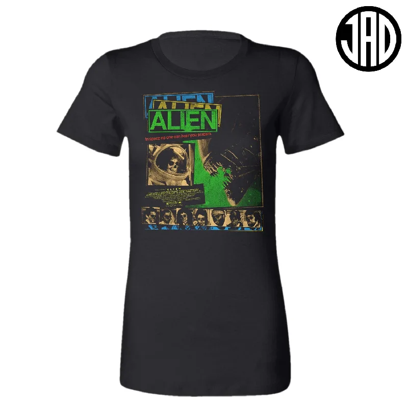 Alien Poster V2 - Women's Tee Solid Print Embellished Solid Print Embellished