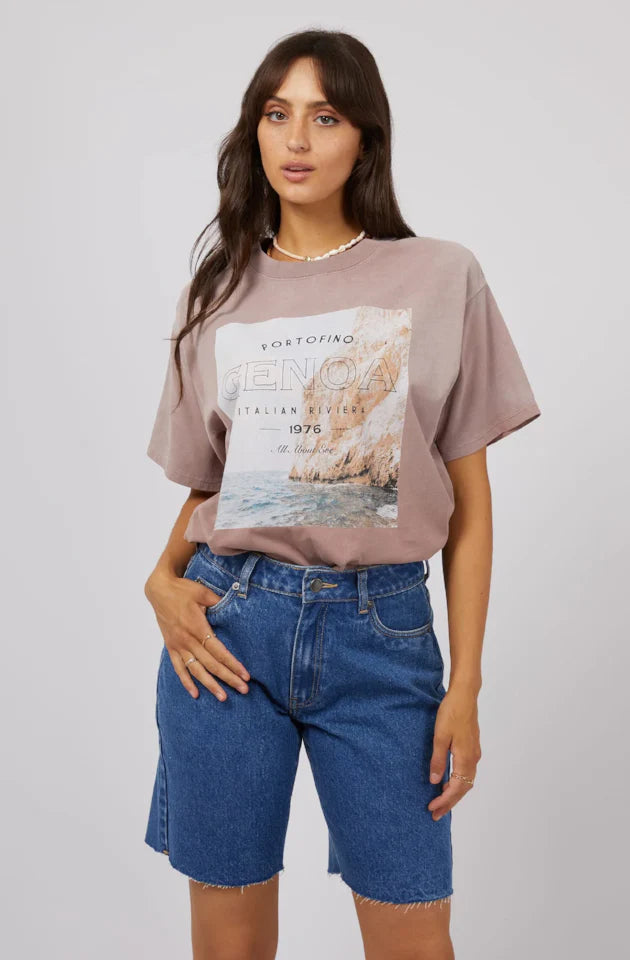 ALL ABOUT EVE Genoa OS Womens Tee - Fawn Front Pockets Side Pockets Patch Pockets Front Pockets Side Pockets Patch Pockets ALL ABOUT EVE Genoa OS Womens Tee - Fawn Front Pockets Side Pockets Patch Pockets Front Pockets Side Pockets Patch Pockets