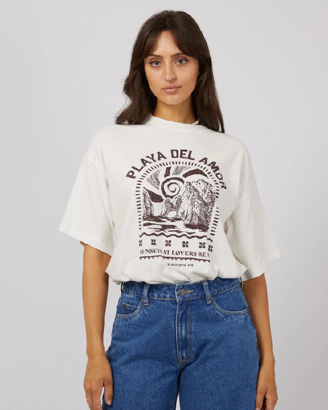 ALL ABOUT EVE Solar Oversized Womens Tee - Vintage White Anti-Shrink Durable Soft Anti-Shrink Durable Soft ALL ABOUT EVE Solar Oversized Womens Tee - Vintage White Anti-Shrink Durable Soft Anti-Shrink Durable Soft