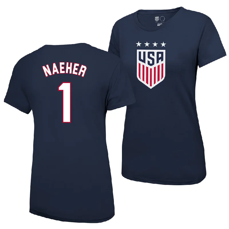 Alyssa Naeher USWNT Women's 4 Star T-Shirt Striped Floral Plaid Striped Floral Plaid Alyssa Naeher USWNT Women's 4 Star T-Shirt Striped Floral Plaid Striped Floral Plaid