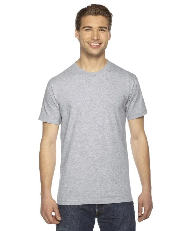 American Apparel Unisex Fine Jersey Short Sleeve T-Shirt | Heather Grey Terry Blend Velvet Blend Canvas Blend Terry Blend Velvet Blend Canvas Blend