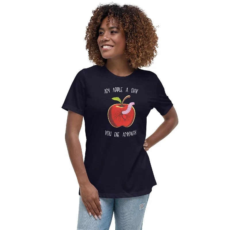 An Apple a day, you die anyway - Women's T-Shirt Beaded Sequined Faux Fur Beaded Sequined Faux Fur An Apple a day, you die anyway - Women's T-Shirt Beaded Sequined Faux Fur Beaded Sequined Faux Fur