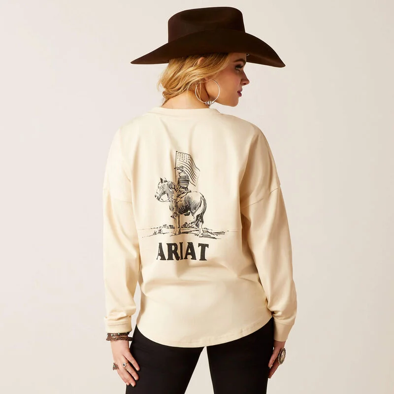 Ariat Women's True West Oversized Long-Sleeve Graphic T-Shirt Fashionable Trendy Casual Fashionable Trendy Casual Ariat Women's True West Oversized Long-Sleeve Graphic T-Shirt Fashionable Trendy Casual Fashionable Trendy Casual
