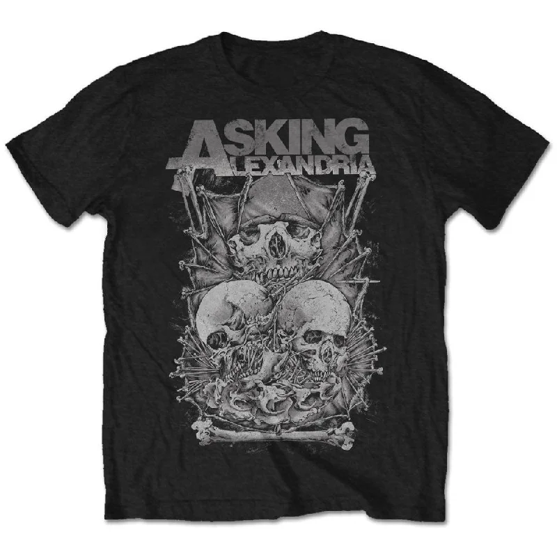 Asking Alexandria | Official Band T-Shirt | Skull Stack Thin T-Shirt Open Front Quick Dry Thin T-Shirt Open Front Quick Dry Asking Alexandria | Official Band T-Shirt | Skull Stack Thin T-Shirt Open Front Quick Dry Thin T-Shirt Open Front Quick Dry
