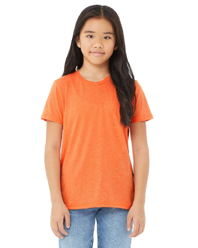 Bella+Canvas Youth Triblend Short Sleeve T-Shirt | Orange Triblend Cozy Warm Stylish Cozy Warm Stylish