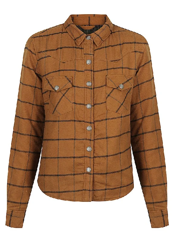 Black Arrow Ladies Savannah Motorcycle Riding Shirt - Whiskey Check Elasticated Padded Insulated Elasticated Padded Insulated Black Arrow Ladies Savannah Motorcycle Riding Shirt - Whiskey Check Elasticated Padded Insulated Elasticated Padded Insulated