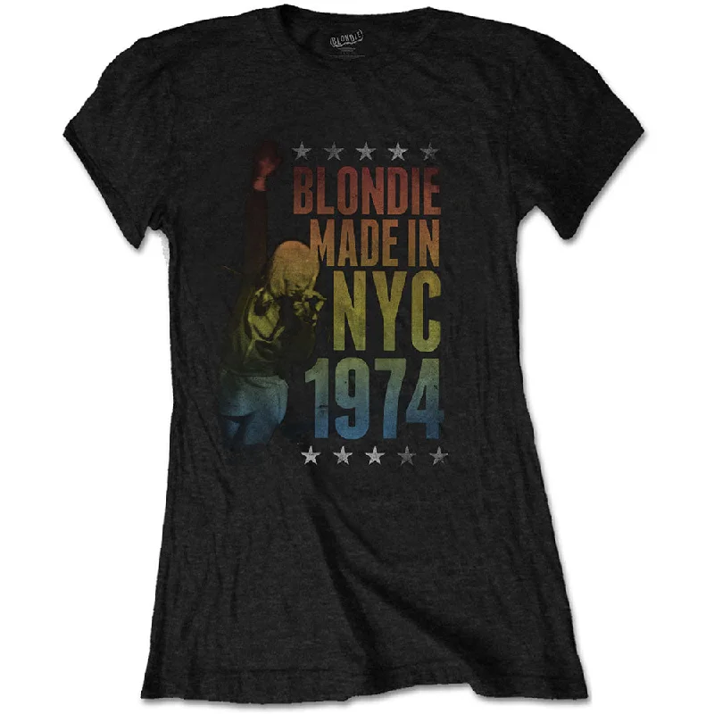 Blondie Made in NYC Ladies T-Shirt Collared T-Shirt Boat Neck A-Line Collared T-Shirt Boat Neck A-Line