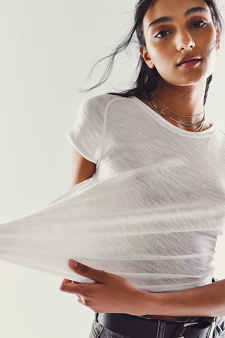 FREE PEOPLE Care FP Be My Baby Tee - WHITE Anti-Pilling Machine Wash Handmade Anti-Pilling Machine Wash Handmade FREE PEOPLE Care FP Be My Baby Tee - WHITE Anti-Pilling Machine Wash Handmade Anti-Pilling Machine Wash Handmade