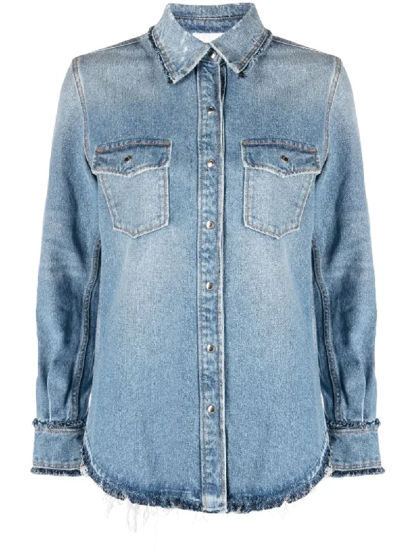 Chloè Shirts Clear Blue Zippered Front Buttoned Front Snap Front Zippered Front Buttoned Front Snap Front