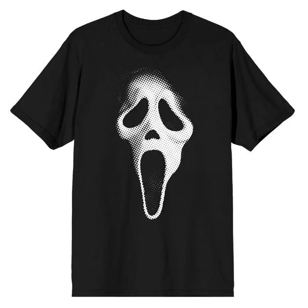 GHOST FACE DITHER MASK UNISEX TEE Striped Floral Plaid Striped Floral Plaid
