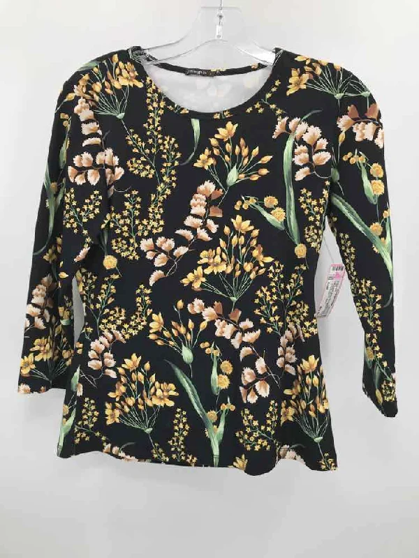 Pre-Owned J Mclaughlin Black Size Small Floral 3/4 Sleeve T-shirt Chenille Fabric Brocade Fabric Lace Fabric Chenille Fabric Brocade Fabric Lace Fabric Pre-Owned J Mclaughlin Black Size Small Floral 3/4 Sleeve T-shirt Chenille Fabric Brocade Fabric Lace Fabric Chenille Fabric Brocade Fabric Lace Fabric