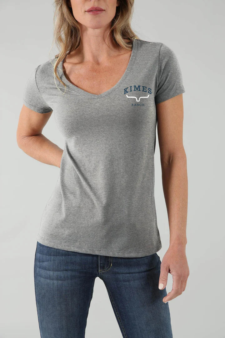 Kimes Ranch Ladies Since 2009 Tee Shirt - Grey Heather Lace Blend Ribbed Blend Corduroy Blend Lace Blend Ribbed Blend Corduroy Blend