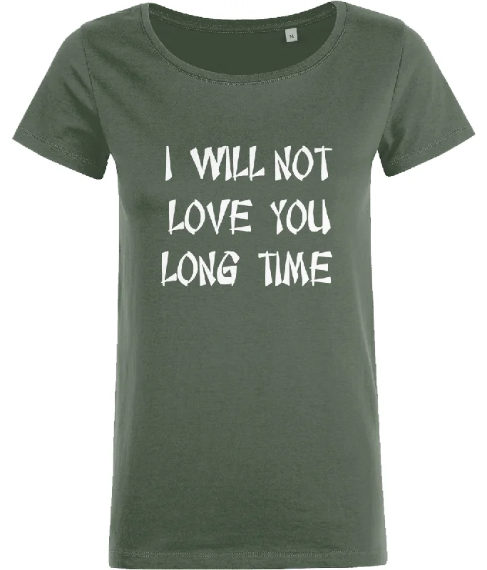 Ladies Mia T-shirt "I will not love you long time" Sequined Glittery Shiny Sequined Glittery Shiny Ladies Mia T-shirt "I will not love you long time" Sequined Glittery Shiny Sequined Glittery Shiny