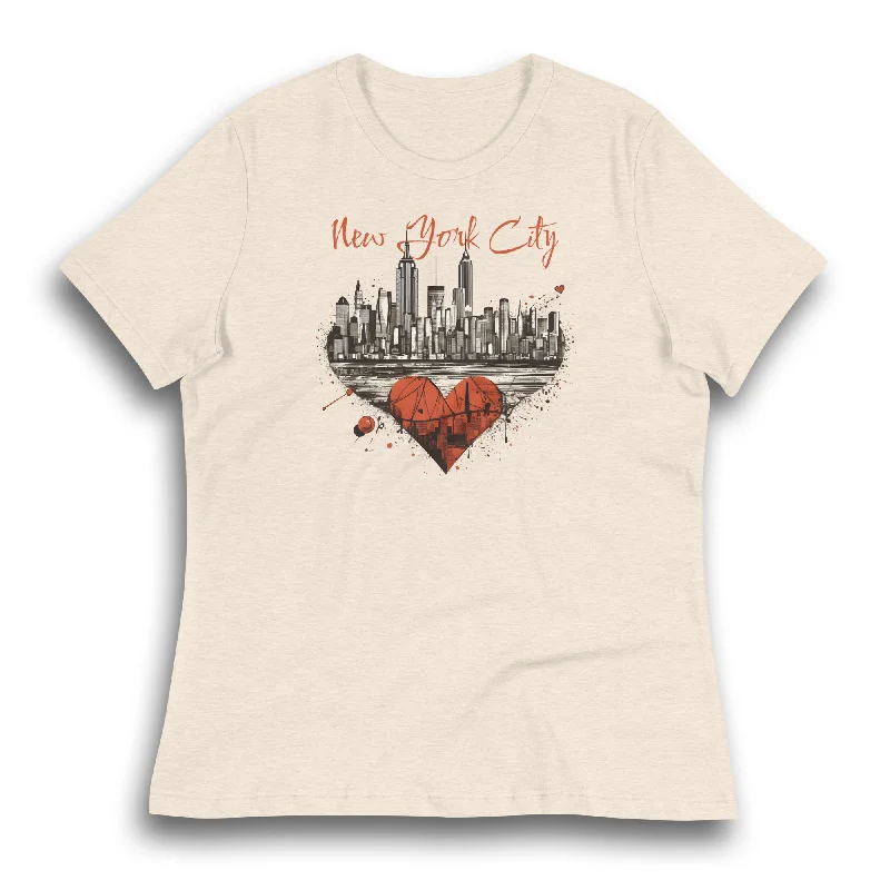 LOVE NYC WOMEN'S T-SHIRT Graphic T-Shirt Round Neck Polyester Graphic T-Shirt Round Neck Polyester LOVE NYC WOMEN'S T-SHIRT Graphic T-Shirt Round Neck Polyester Graphic T-Shirt Round Neck Polyester