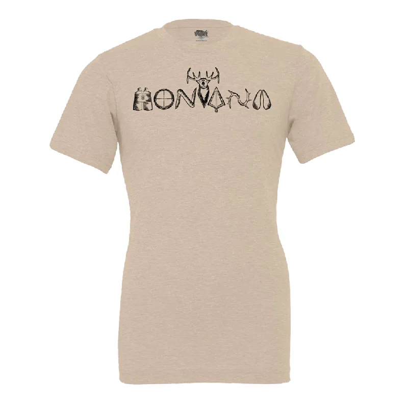 Montana Hunt Crewneck Tee (Unisex) Embroidered Appliqued Beaded Embroidered Appliqued Beaded