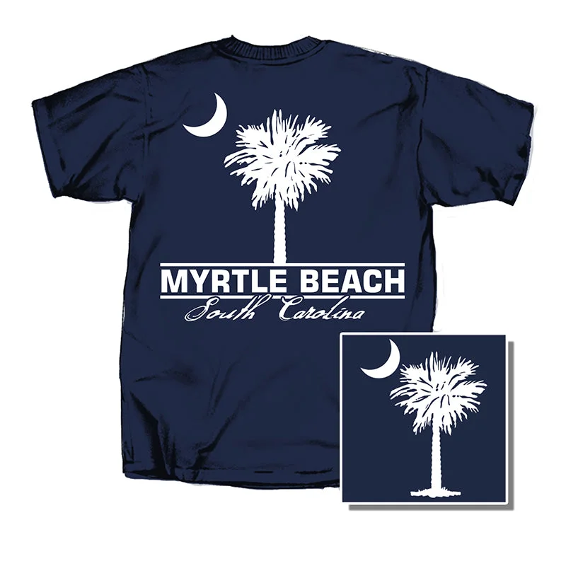 Myrtle Beach Palm Short Sleeve T-Shirt Machine Wash Dry Clean Hand Wash Machine Wash Dry Clean Hand Wash