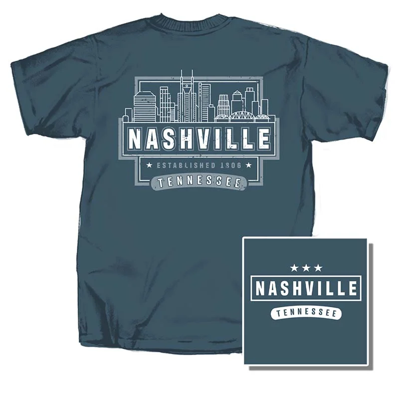 Nashville Square Short Sleeve T-Shirt Fitted T-Shirt Seamless Stretchy Fitted T-Shirt Seamless Stretchy