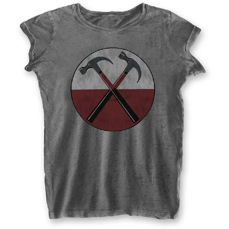 Pink Floyd The Wall Hammers Ladies Burn Out T-Shirt Graphic T-Shirt Round Neck Polyester Graphic T-Shirt Round Neck Polyester Pink Floyd The Wall Hammers Ladies Burn Out T-Shirt Graphic T-Shirt Round Neck Polyester Graphic T-Shirt Round Neck Polyester