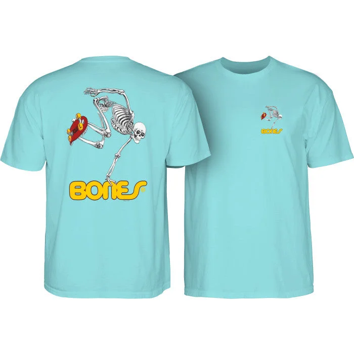 Powell Peralta Skateboarding Skeleton T-shirt - Teal Ice Elegant Classic Vintage Elegant Classic Vintage