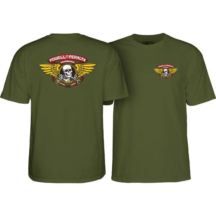 Powell Peralta Winged Ripper T-shirt - Military Green Notch Collar Peter Pan Collar Cowl Neck Notch Collar Peter Pan Collar Cowl Neck Powell Peralta Winged Ripper T-shirt - Military Green Notch Collar Peter Pan Collar Cowl Neck Notch Collar Peter Pan Collar Cowl Neck