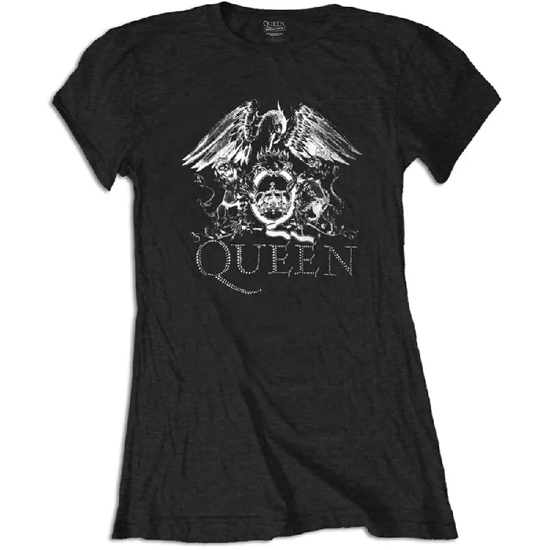 Queen Logo Ladies T-Shirt Front Pockets Side Pockets Patch Pockets Front Pockets Side Pockets Patch Pockets