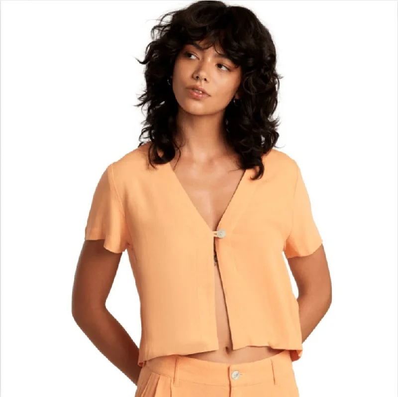 RVCA Vista Top Woven Shirt - Copper Tan Hooded Caped Shawl Collar Hooded Caped Shawl Collar RVCA Vista Top Woven Shirt - Copper Tan Hooded Caped Shawl Collar Hooded Caped Shawl Collar