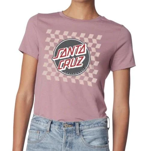 SANTA CRUZ Women's Optical Check Front Tee Orchid Fitted T-Shirt Seamless Stretchy Fitted T-Shirt Seamless Stretchy SANTA CRUZ Women's Optical Check Front Tee Orchid Fitted T-Shirt Seamless Stretchy Fitted T-Shirt Seamless Stretchy