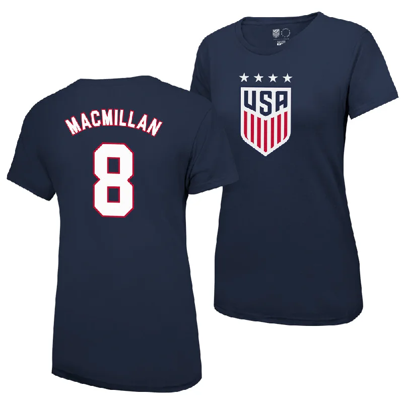 Shannon MacMillan 1999 USWNT Women's 4 Star T-Shirt Satin Fabric Silk Fabric Chiffon Fabric Satin Fabric Silk Fabric Chiffon Fabric