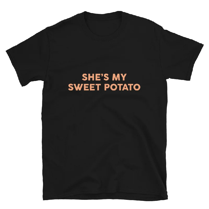 She's My Sweet Potato Unisex Tee Fitted T-Shirt Seamless Stretchy Fitted T-Shirt Seamless Stretchy