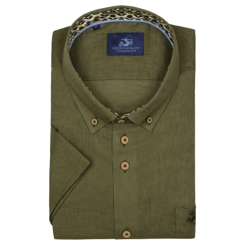 Eden Valley Short Sleeve Linen/Cotton Shirt Handmade Hand-knitted Hand-woven Handmade Hand-knitted Hand-woven Eden Valley Short Sleeve Linen/Cotton Shirt Handmade Hand-knitted Hand-woven Handmade Hand-knitted Hand-woven