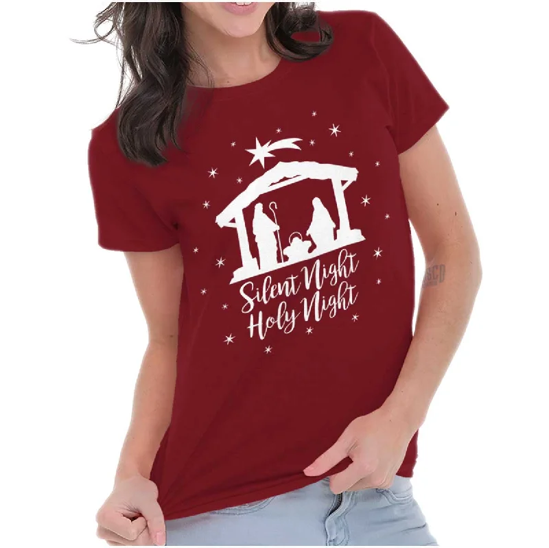 Silent Night Ladies T Shirt Elasticated Padded Insulated Elasticated Padded Insulated Silent Night Ladies T Shirt Elasticated Padded Insulated Elasticated Padded Insulated