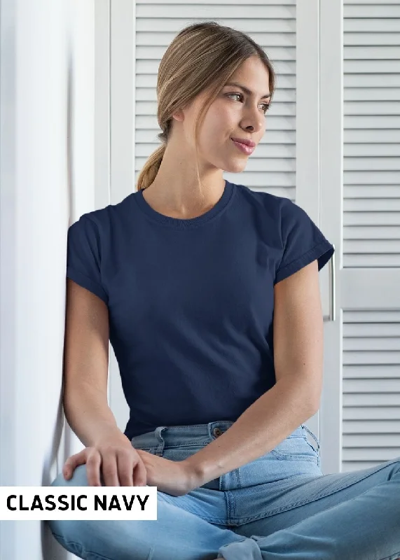 Solid Half Sleeve T-Shirt Women Combo - Pack of 3 Mesh Canvas Denim Mesh Canvas Denim Solid Half Sleeve T-Shirt Women Combo - Pack of 3 Mesh Canvas Denim Mesh Canvas Denim